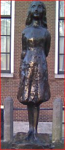 Anne Frank beeldje op de Westermarkt